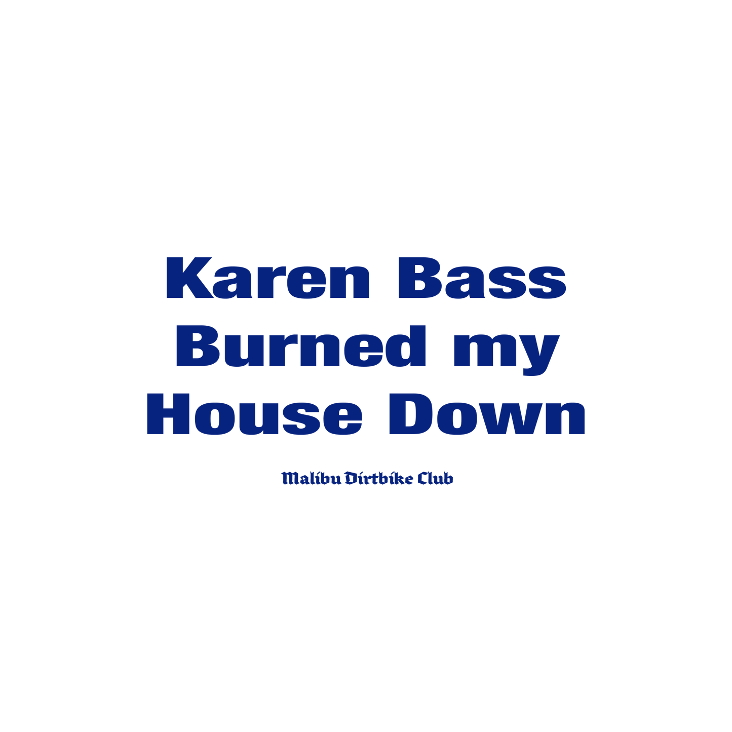 Karen Bass Burned my House Down T