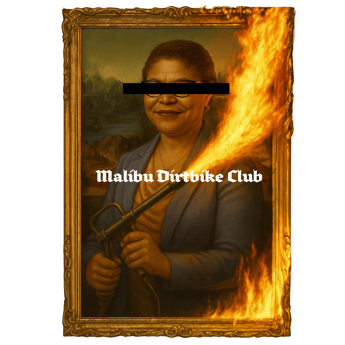 Karen Bass Mona Lisa Sticker: 3x2 inches