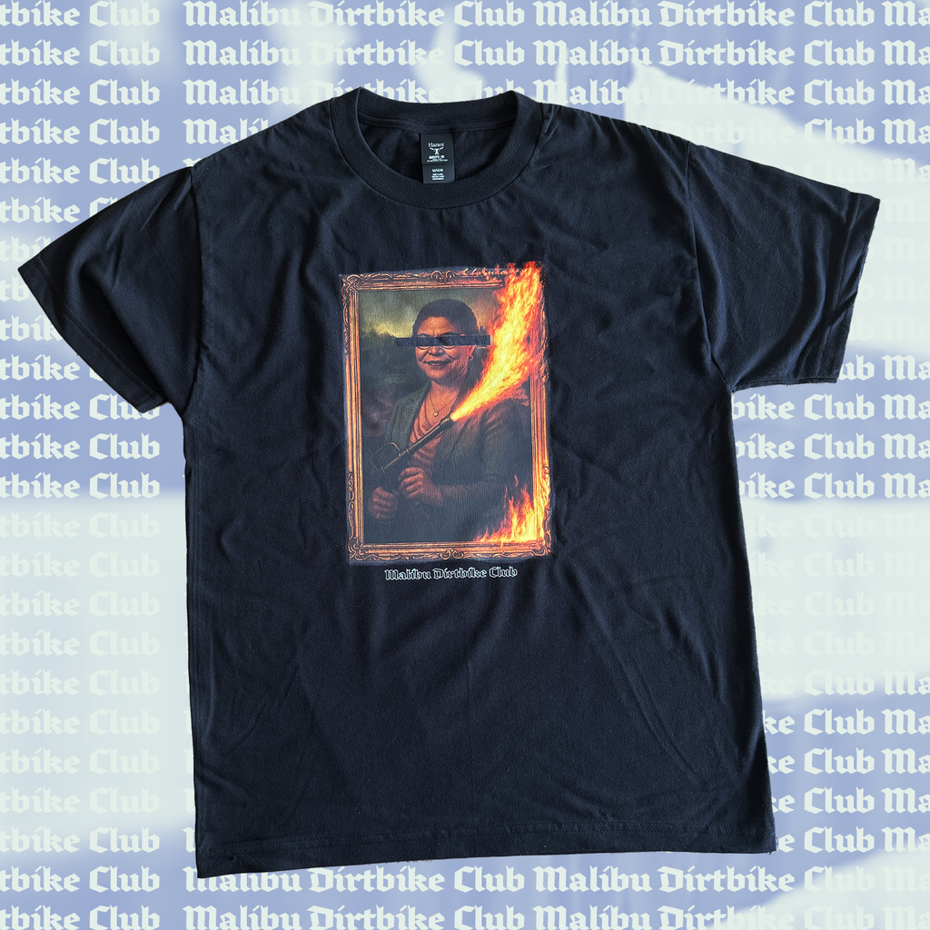 Karen Bass Mona Lisa Portrait T - Black