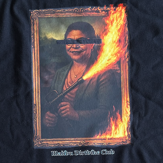 Karen Bass Mona Lisa Portrait Black T