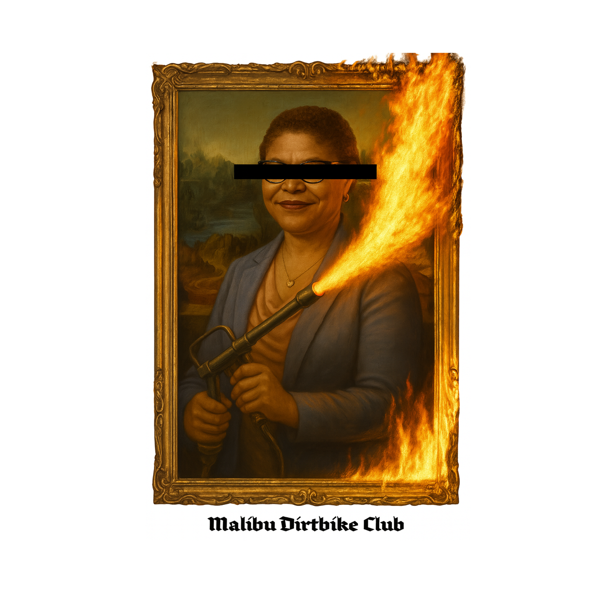Karen Bass Mona Lisa Portrait T - White