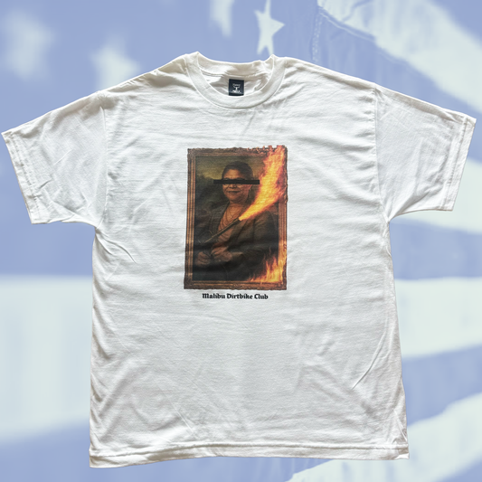 Karen Bass Mona Lisa Portrait White T